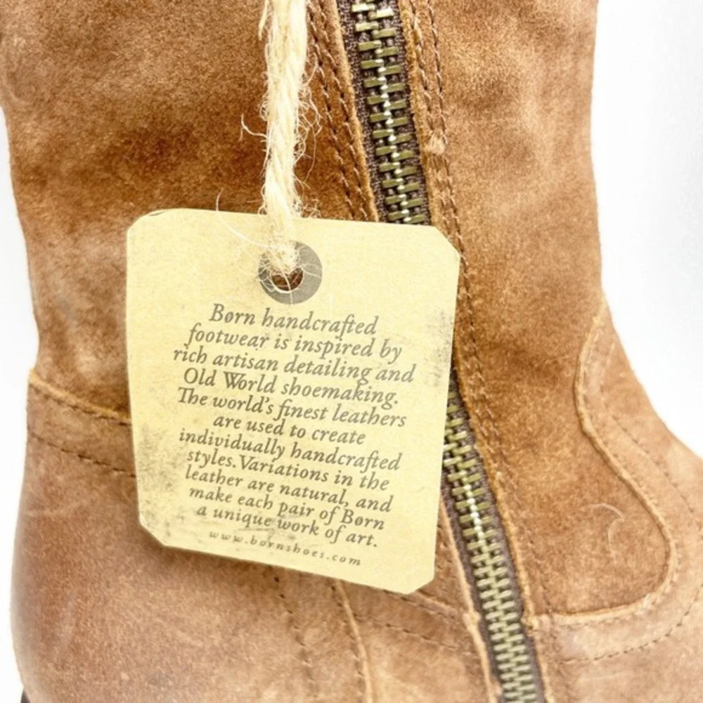 Born Women's‎ Britton Over Knee Leather Riding Boot in Rust Distressed Size 6M